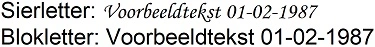 ashangertje - lettertypes