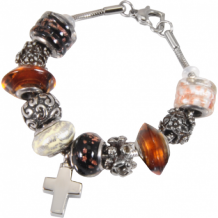 Armband voor As met Bruine Bedels