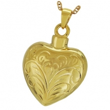 Betoverd Hart Ashanger Gold Plated