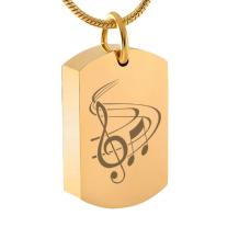 Dog Tag Ashanger Bladmuziek Goud RVS