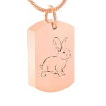 Dog Tag Ashanger Konijn Goud RVS