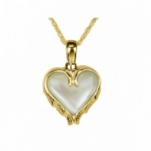 Gold Plated Hart Asketting Hanger Parelmoer