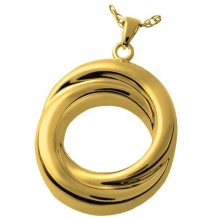 Infinity Ashanger met Twee Askamers Gold Plated