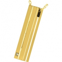 Langwerpige Ashanger Gold Plated