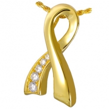 Ribbon Ashanger Goud met Diamanten 