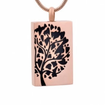 RVS Asketting Hanger Levensboom Rose