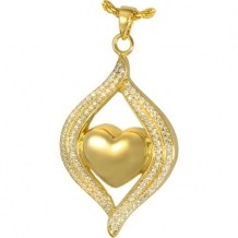 Schitterend Hart Ashanger Gold Plated