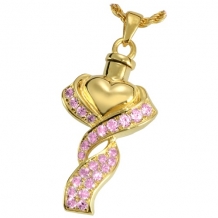 Stralend Roze Hart Ashanger Goud