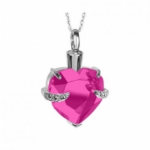 Zilveren Ashanger Roze Kristal