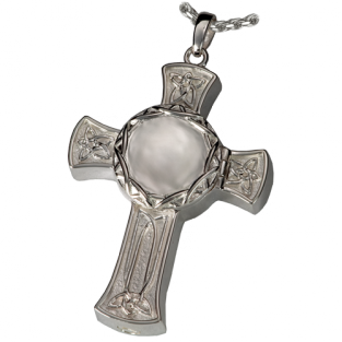 Zilveren Ashanger Keltisch Kruis met Medaillon
