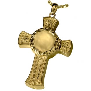 Gouden Ashanger Keltisch Kruis met Medaillon