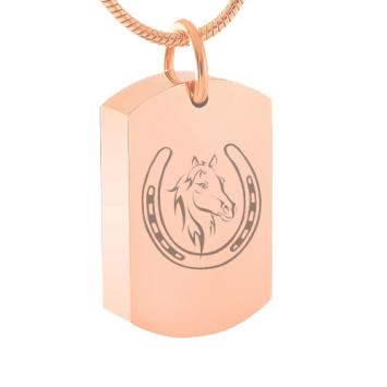 Dog Tag Ashanger Geloof Hoop Liefde Rosegoud RVS