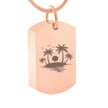 Dog Tag Ashanger Paradijs Rosegoud RVS