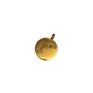 Dolfijn Ashanger Rond RVS Goud