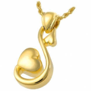 Endless Love Hart Ashanger Gold Plated