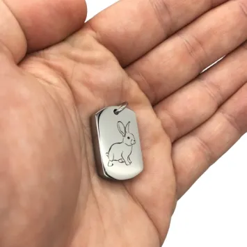 Dog Tag Ashanger Konijn RVS