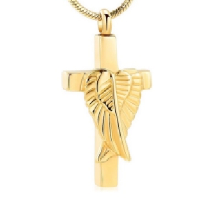 Kruis Ashanger met Angel Wings Goud