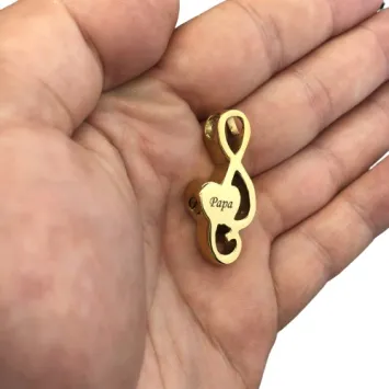 Ashanger Muzieknoot Gold Plated