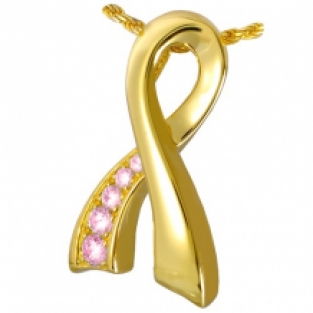 Pink Ribbon Ashanger Gold Plated