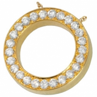 Ronde Ashanger met Diamanten Goud