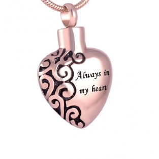 RVS Asketting Hanger Always in my Heart Rose