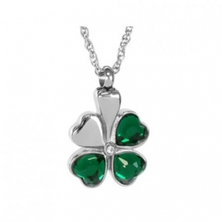 RVS Asketting Hanger Klavertje Vier