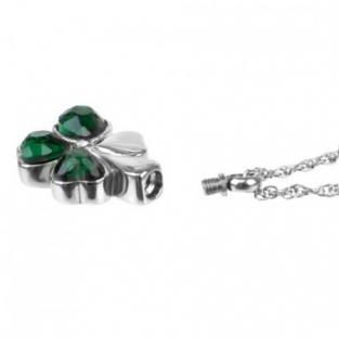 RVS Asketting Hanger Klavertje Vier