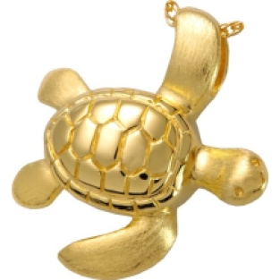 Schildpad Ashanger Gold Plated