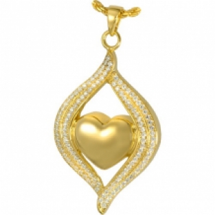 Schitterend Hart Ashanger Gold Plated