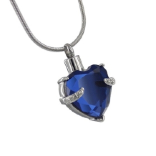 Zilveren Ashanger Blauw Kristal